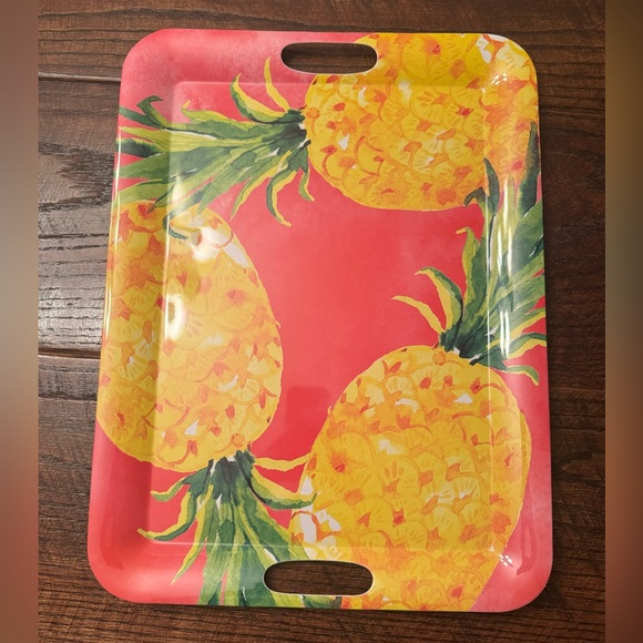 Pineapple Bowl & Pineapple Serving Tray, Medium Melamine Bowl & Large Tray Set - Picture 12 of 15